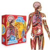 Kid's 100 Piece Human Body Floor Puzzle - 4ft Tall | Dr Livingston's Unique Shaped Science Floor Jigsaw Puzzle
