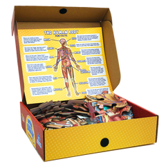 Kid's 100 Piece Human Body Floor Puzzle - 4ft Tall | Dr Livingston's Unique Shaped Science Floor Jigsaw Puzzle