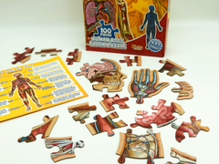 Kid's 100 Piece Human Body Floor Puzzle - 4ft Tall | Dr Livingston's Unique Shaped Science Floor Jigsaw Puzzle