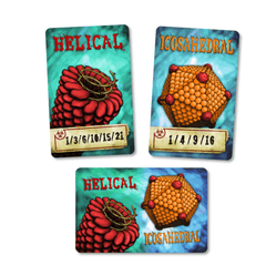 Virulence Card Game - Icosahedral and Helical Viral Component Cards