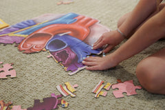 Bundle - Kid's Anatomy Puzzles - Brain, Heart, and Full-Body Floor Puzzles | Great Science Gift Ideas for Kids