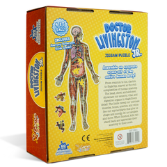Kid's 100 Piece Human Body Floor Puzzle - 4ft Tall | Dr Livingston's Unique Shaped Science Floor Jigsaw Puzzle